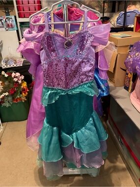 Disney Ariel Little Mermaid Costume Dress Girls Size 5/6 Princess Dress Up